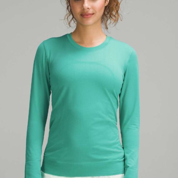 lululemon athletica Tops - Lululemon Swiftly Relaxed Long-Sleeve Shirt, Size 12, Maldives Green, LW3FUPS